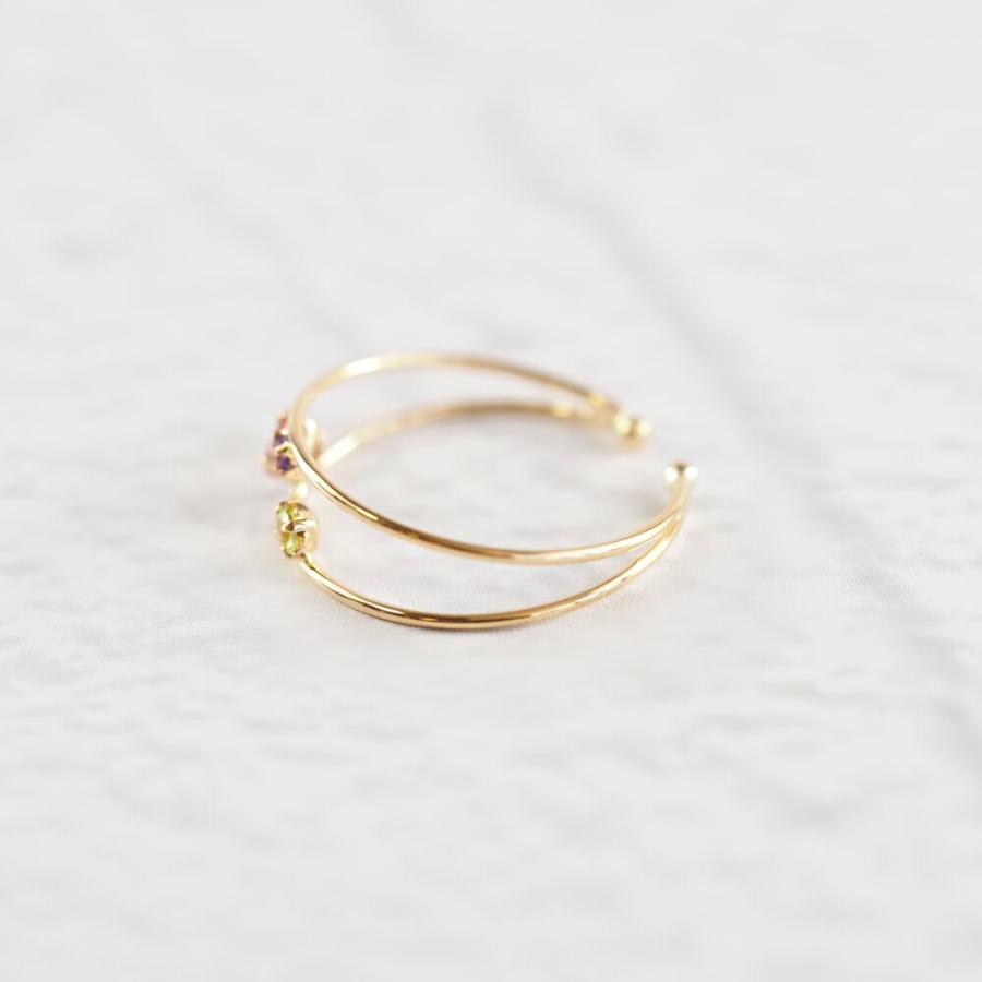 イヤーカフ K18 18k 金 イヤカフ ピンクトルマリン ペリドット アメジスト カラーストーン 人気 トレンド おしゃれ ブランド プレゼント ゴールド 大人 |  | 03