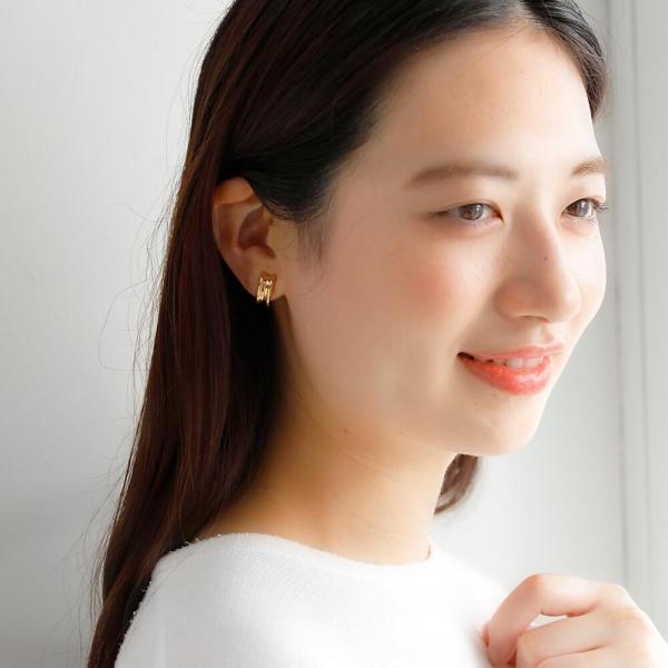 爆買 18金 K18 イヤリング 18k ゴールド ボリューム 大ぶり シンプル