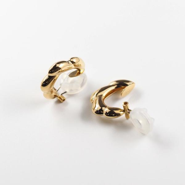 爆買  18金 K18 イヤリング 18k ゴールド ボリューム 大ぶり シンプル 地金のみ 地金 金 ノンホールピアス レディース |  | 05