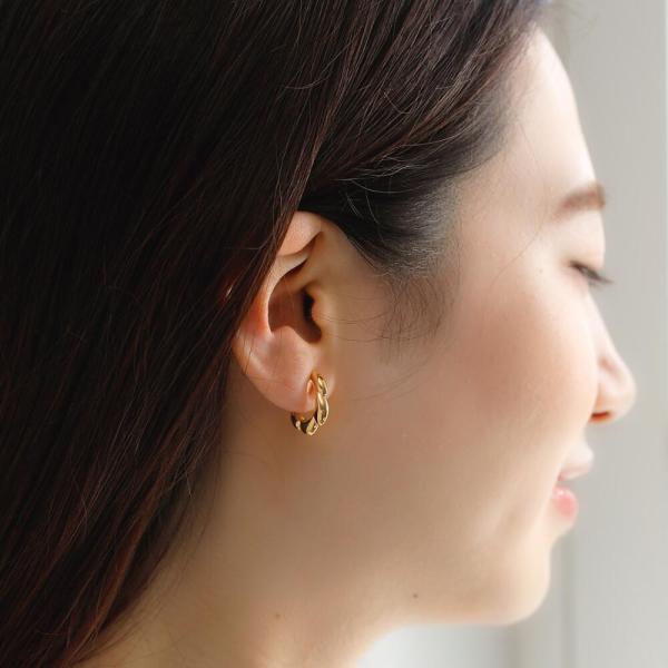 爆買  18金 K18 イヤリング 18k ゴールド ボリューム 大ぶり シンプル 地金のみ 地金 金 ノンホールピアス レディース |  | 09