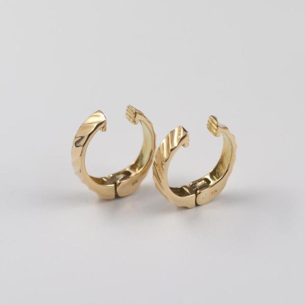 イヤリング レディース 地金 18金 K18 ピアス k18 はさむ クリップ式 地金 地金のみ ゴールド 中折れイヤリング 線 イヤーカフ |  | 04