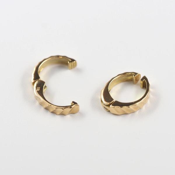 イヤリング レディース 地金 18金 K18 ピアス k18 はさむ クリップ式 地金 地金のみ ゴールド 中折れイヤリング 線 イヤーカフ |  | 06