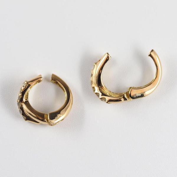 イヤリング ダイヤモンド ダイヤ レディース 地金 18金 K18 ピアス k18 はさむ  ゴールド 中折れイヤリング |  | 04