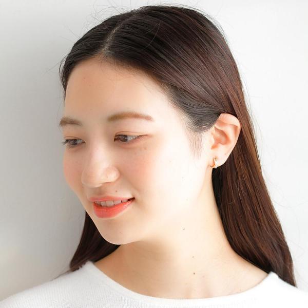 イヤリング ダイヤモンド ダイヤ レディース 地金 18金 K18 ピアス k18 はさむ  ゴールド 中折れイヤリング |  | 06