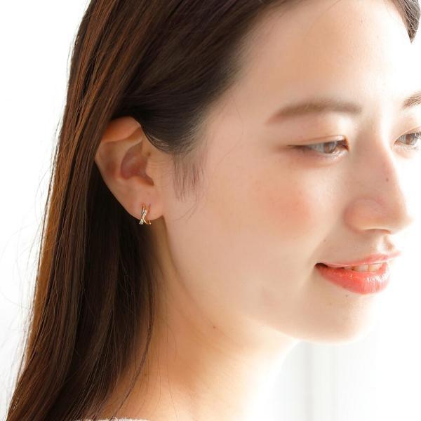 イヤリング ダイヤモンド ダイヤ レディース 地金 18金 K18 ピアス k18 はさむ  ゴールド 中折れイヤリング |  | 07