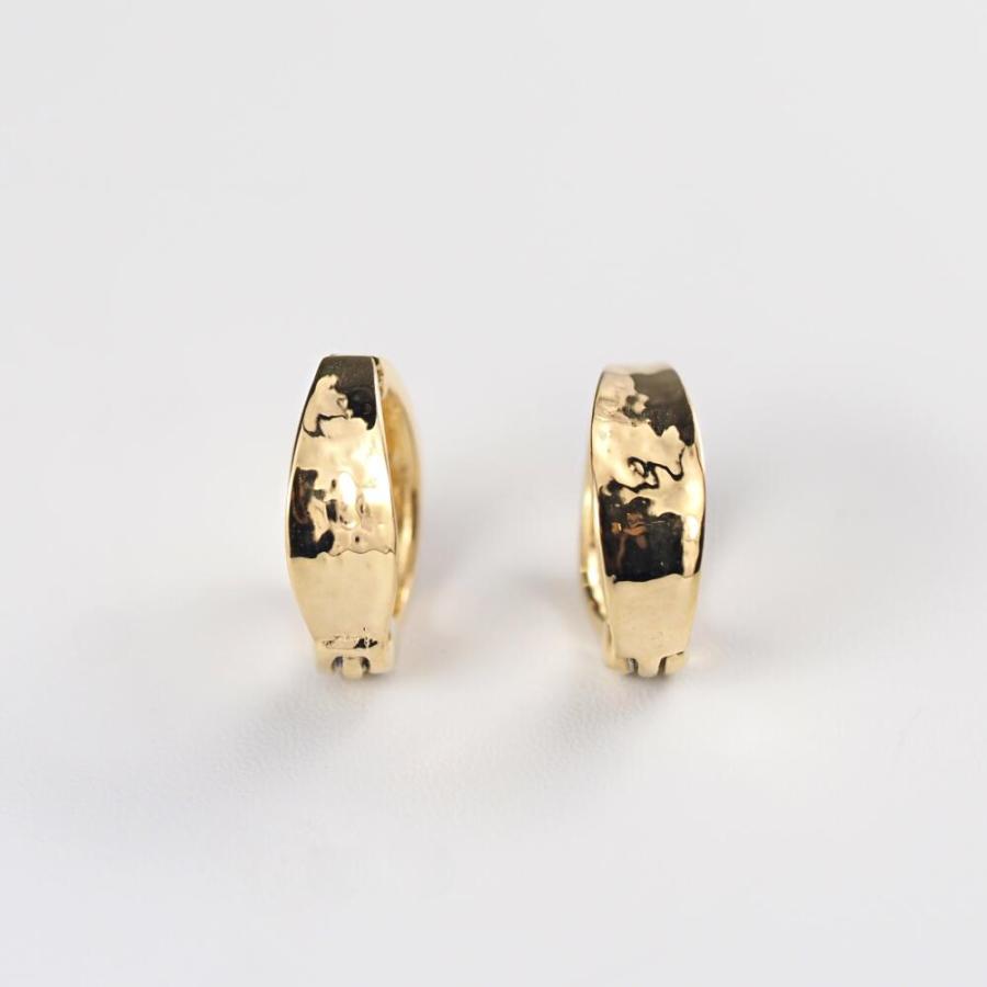 K18 イヤリング 地金のイヤリング でこぼこ 凸凹 地金だけ K18イヤリング 18k 18金 ゴールド シンプル デザイン フープイヤリング レディース |  | 02