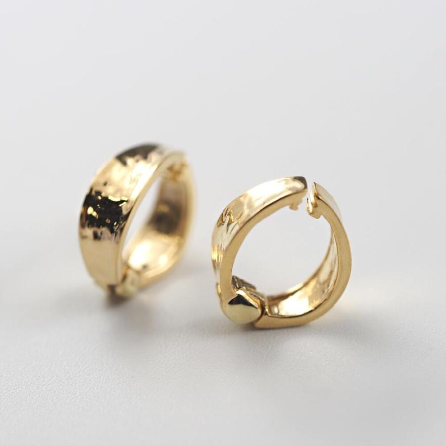 K18 イヤリング 地金のイヤリング でこぼこ 凸凹 地金だけ K18イヤリング 18k 18金 ゴールド シンプル デザイン フープイヤリング レディース |  | 04