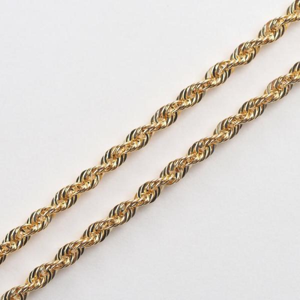 太め ロープ チェーン 50cm ネックレス シャイニー 18金 レディース