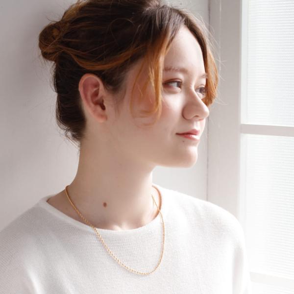18kレックレス50cm週末 ネックレス チェーン スクリュー 幅 0.8mm 