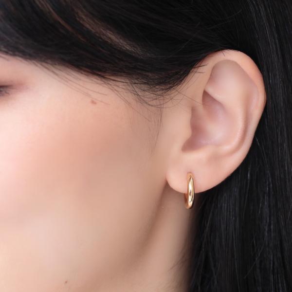 K18 ピアス 18k K18 18金 ゴールド パイプ フープ ピアス 丸 太さ3mm×直径15mm シームレス ピアス 金属アレルギー 安心 軽い 人気 プレゼント ギフト |  | 02