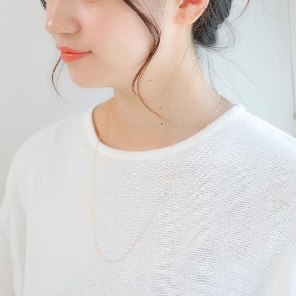 ロングネックレス k18 60cm 18金 チェーンネックレス ネックレス シンプル ゴールド プレゼント 女性の画像
