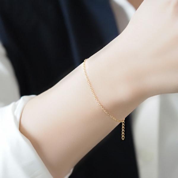 k18 ゴールド チェーン ブレスレット シンプル レディース ブレス 18k 18金 地金 オフィシャル 普段使い 華奢 デザインチェーン イエローゴールド |  | 05