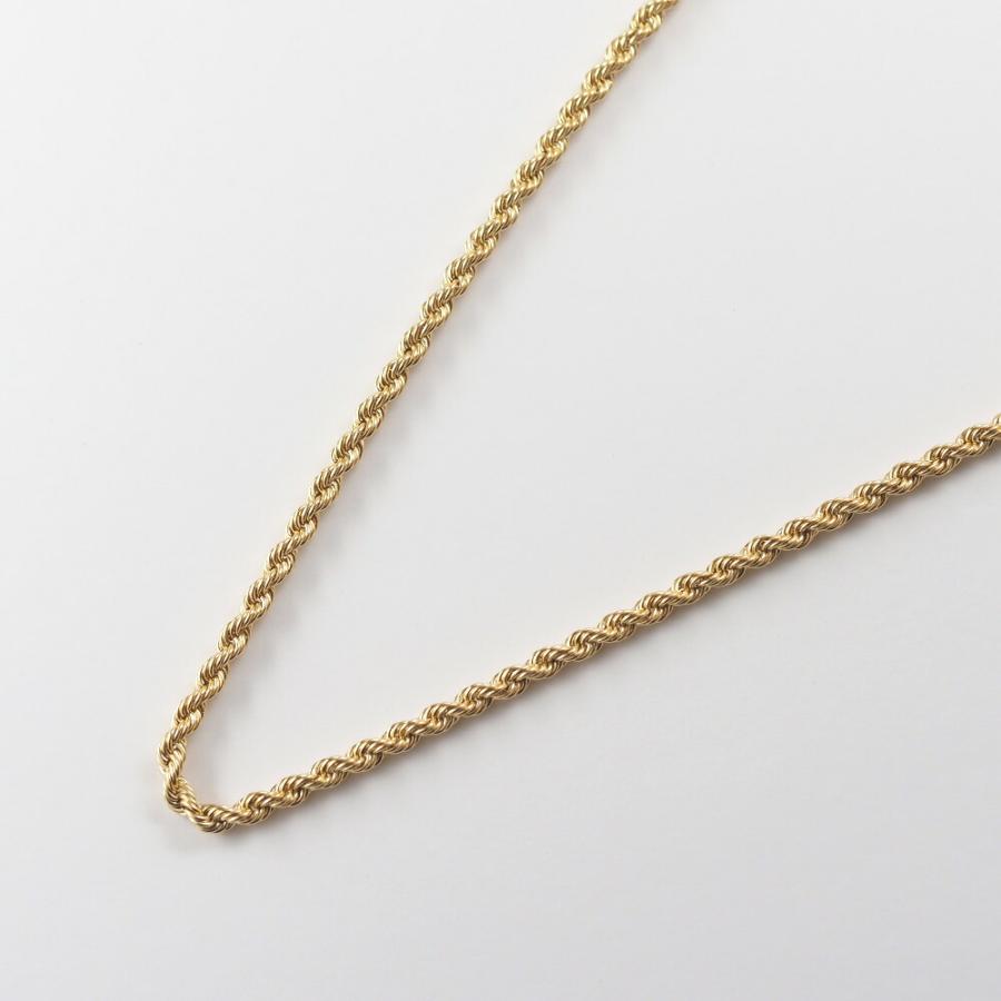 太め ロープ チェーン 50cm ネックレス 18金 レディース メンズ 長い