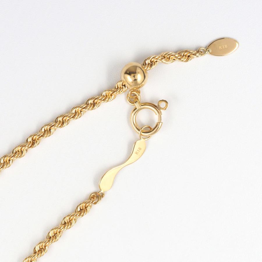 太め ロープ チェーン 50cm ネックレス 18金 レディース メンズ 長い