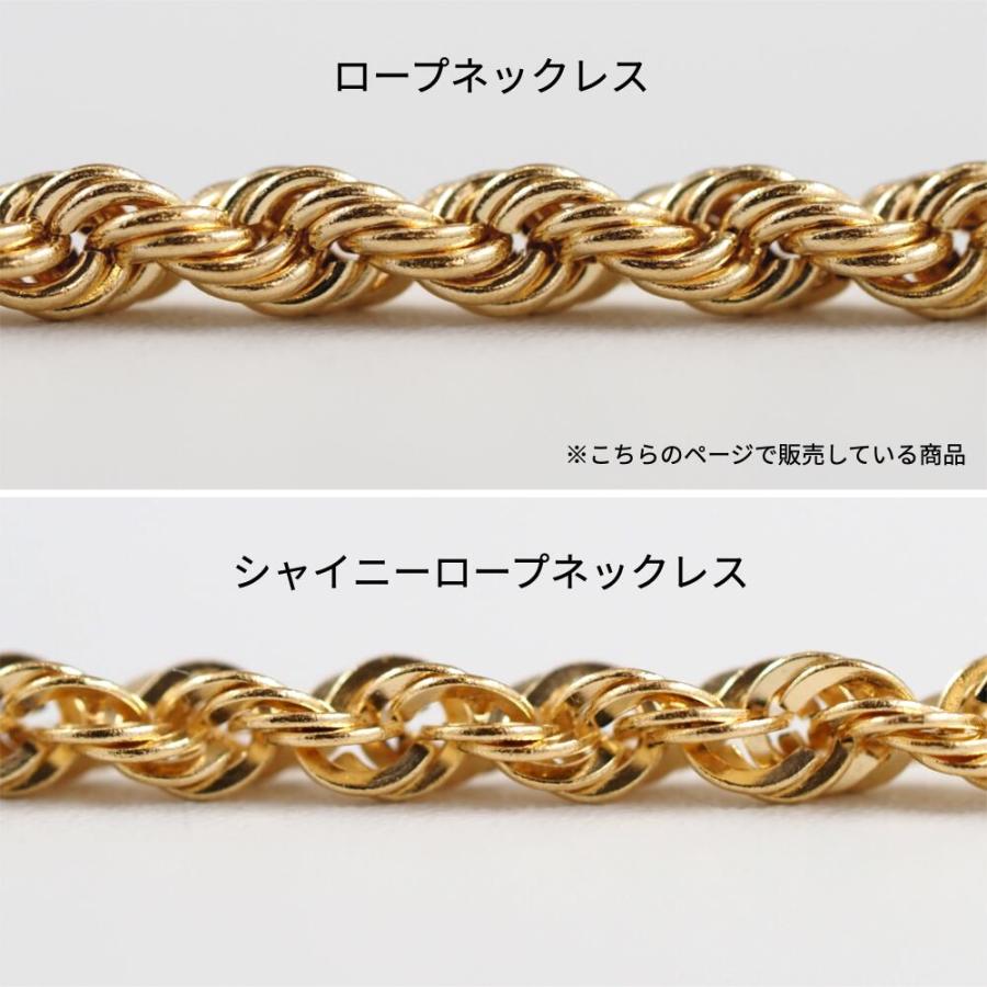 太め ロープ チェーン 50cm ネックレス 18金 レディース メンズ 長い