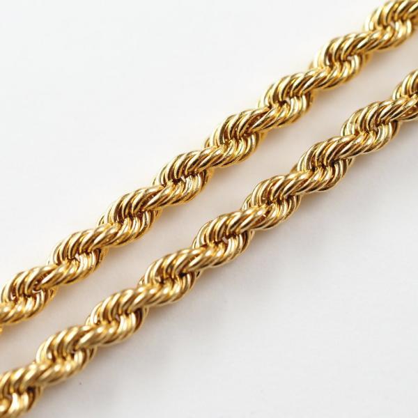 太め ロープ チェーン 50cm ネックレス 18金 レディース メンズ 長い 長め k18 18k ゴールドチェーン スライド |  | 06