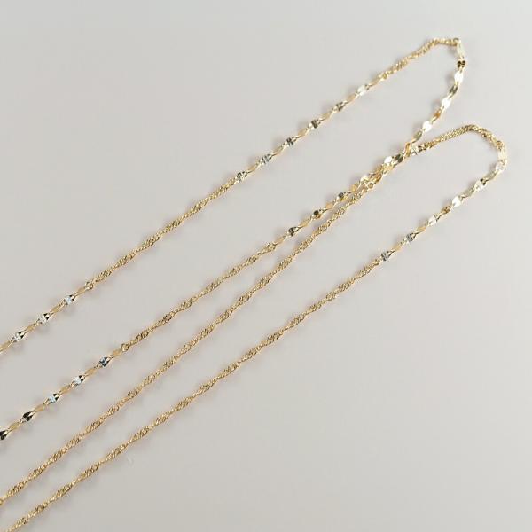 ロングネックレス k18 80cm 18金 レディース 地金 地金のみ デザイン 華奢 細い おしゃれ スクリュー ペタル 女性 |  | 04