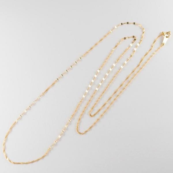 ロングネックレス k18 80cm 18金 レディース 地金 地金のみ デザイン 華奢 細い おしゃれ スクリュー ペタル 女性 |  | 06