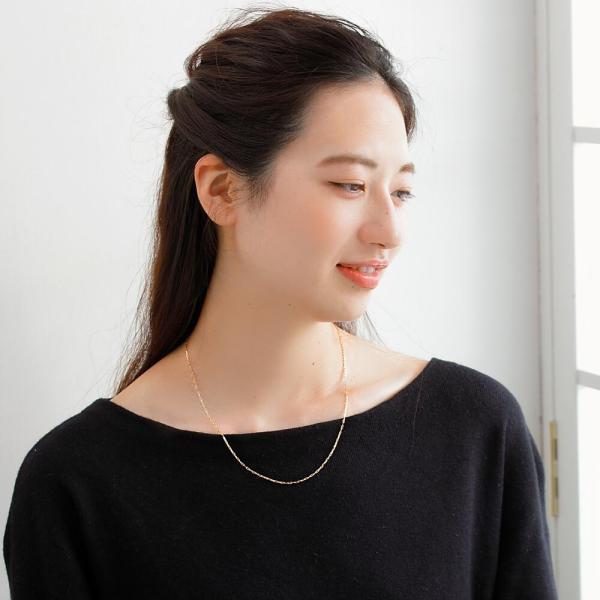 k18ゴールド 女性 チェーンネックレス ジュエリー工房アトラス 18金 ネックレス レディース チェーン