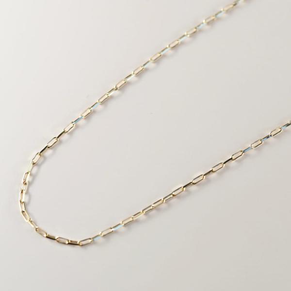 18金 ネックレス チェーン 小豆 k18 18k つけっぱなし ネックレスチェーン 小豆 50cm スライド 四角 ゴールド チェーンネックレス レディース メンズの画像