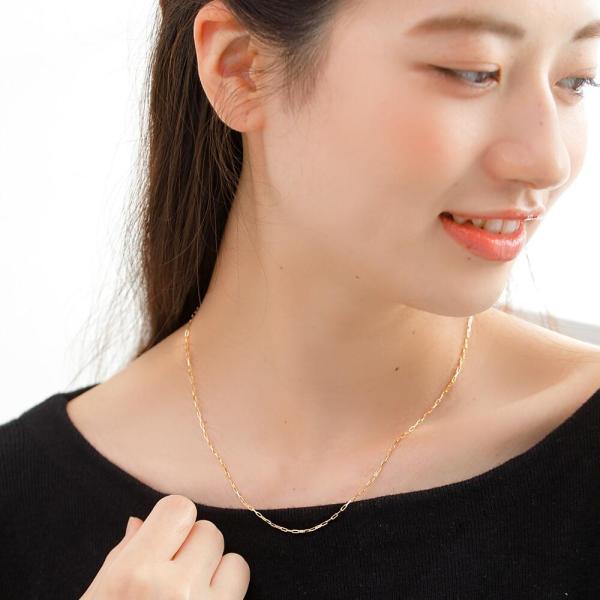 18金 ネックレス チェーン 小豆 k18 18k つけっぱなしネックレス ネックレスチェーン 45cm スライド 四角 喜平 ゴールド レディース メンズ |  | 01