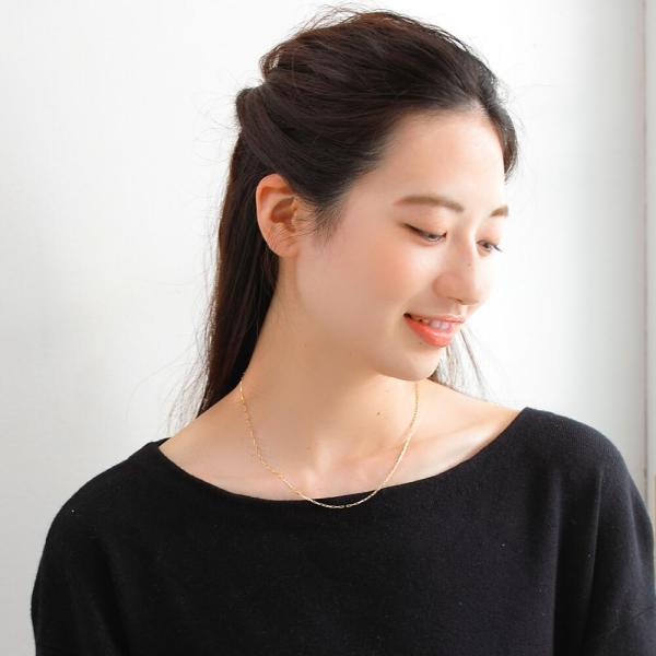 18金 ネックレス チェーン 小豆 k18 18k つけっぱなしネックレス ネックレスチェーン 45cm スライド 四角 喜平 ゴールド レディース メンズ |  | 02