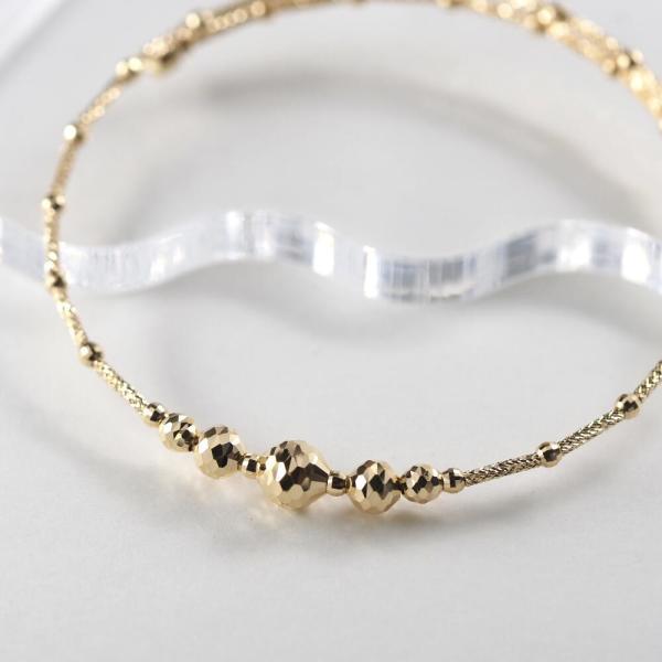 ブレスレット 18金 k18 ブレス フリーサイズ レディース 18k ゴ−ルド