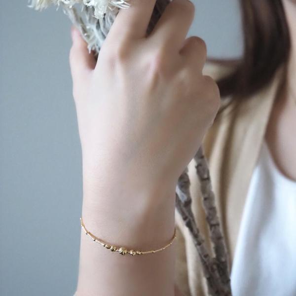 ブレスレット 18金 k18 ブレス フリーサイズ レディース 18k ゴ−ルド 形状記憶 ミラーボール 人気 おしゃれ プレゼント ギフト |  | 06