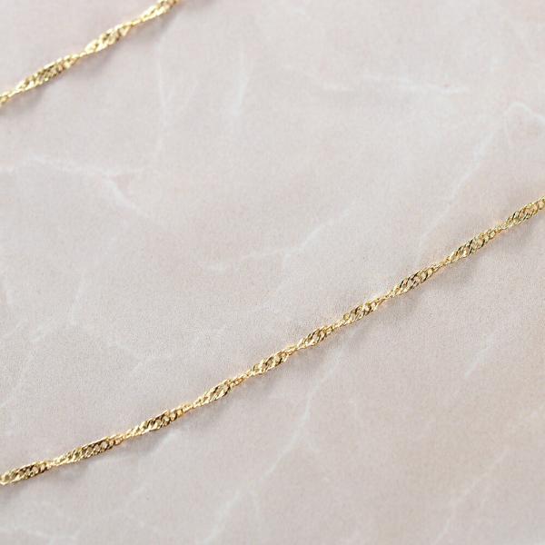 スクリューチェーン スクリュー レディース 18金 ネックレス 幅1mm