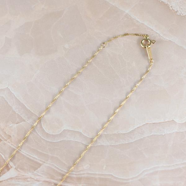 スクリューチェーン スクリュー レディース 18金 ネックレス 幅1mm