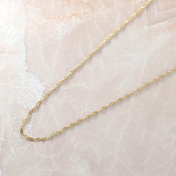 K18 18金 42cm スクリューチェーン ネックレス 爆買 スクリューチェーン スクリュー レディース 18金