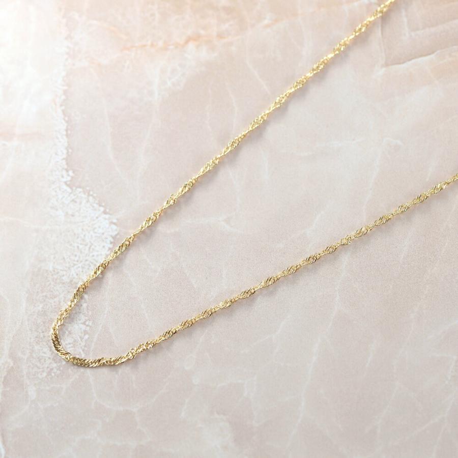 スクリューチェーン スクリュー レディース 18金 ネックレス 幅1.2mm