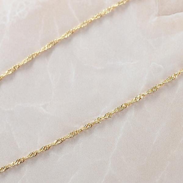 スクリューチェーン スクリュー レディース 18金 ネックレス 幅1.2mm  42cm シンプル スキンジュエリー 18k ネックレス ゴールド チェーンネックレス |  | 05