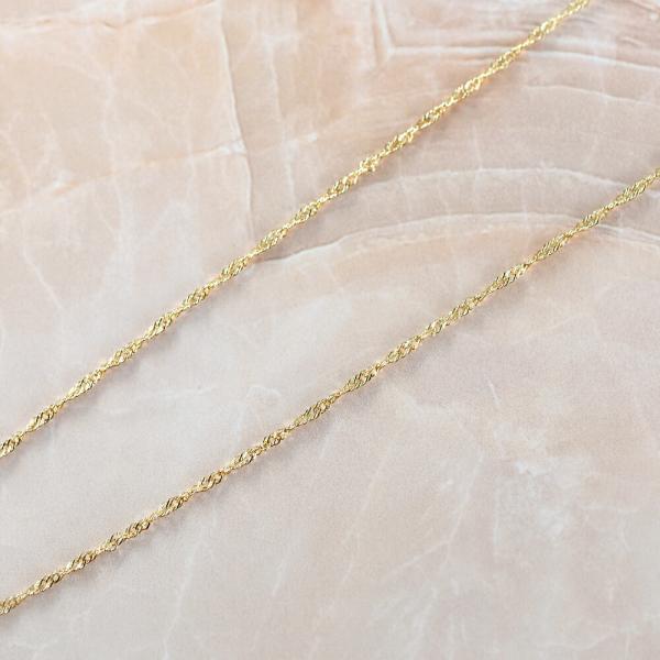 スクリューチェーン スクリュー レディース 18金 ネックレス 幅1.2mm