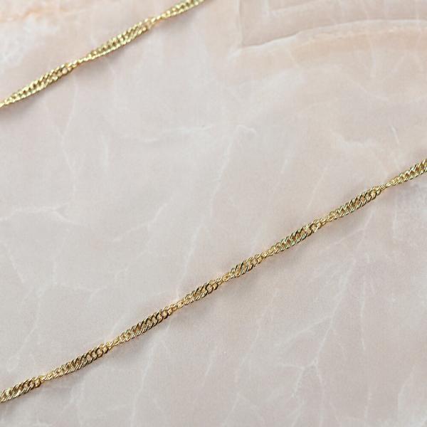 スクリューチェーン スクリュー レディース 18金 ネックレス 幅1.5mm  42cm シンプル スキンジュエリー 18k ネックレス ゴールド チェーンネックレス |  | 05