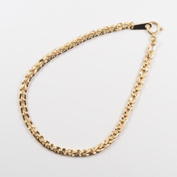 ブレスレット 幅広 3mm 18k K18 鎖  ゴールド 18cm レディース シンプル チェーン ジュエリー 地金 太め プレゼント ギフト |  | 01
