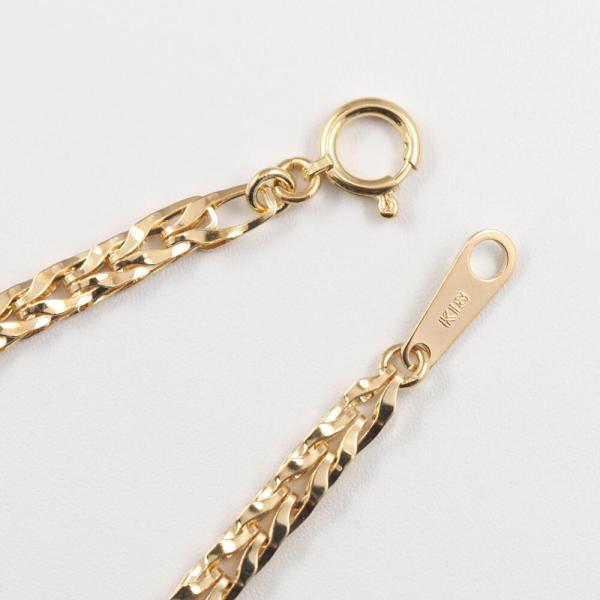 ブレスレット 幅広 3mm 18k K18 鎖  ゴールド 18cm レディース シンプル チェーン ジュエリー 地金 太め プレゼント ギフト |  | 03