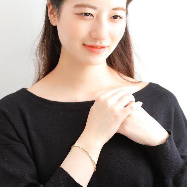 ブレスレット 幅広 3mm 18k K18 鎖  ゴールド 18cm レディース シンプル チェーン ジュエリー 地金 太め プレゼント ギフト |  | 08