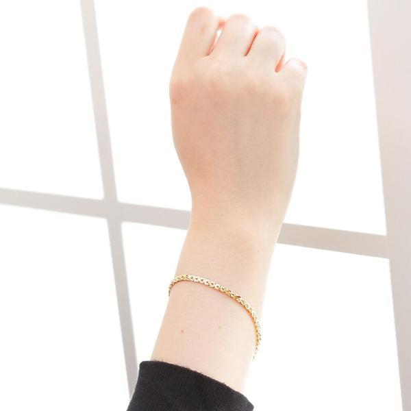 ブレスレット 幅広 3mm 18k K18 鎖  ゴールド 18cm レディース シンプル チェーン ジュエリー 地金 太め プレゼント ギフト |  | 09