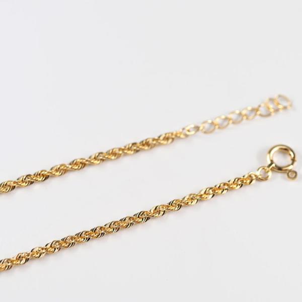 爆買 k18 ロープ チェーン シャイニーロープ 18k チェーンブレスレット