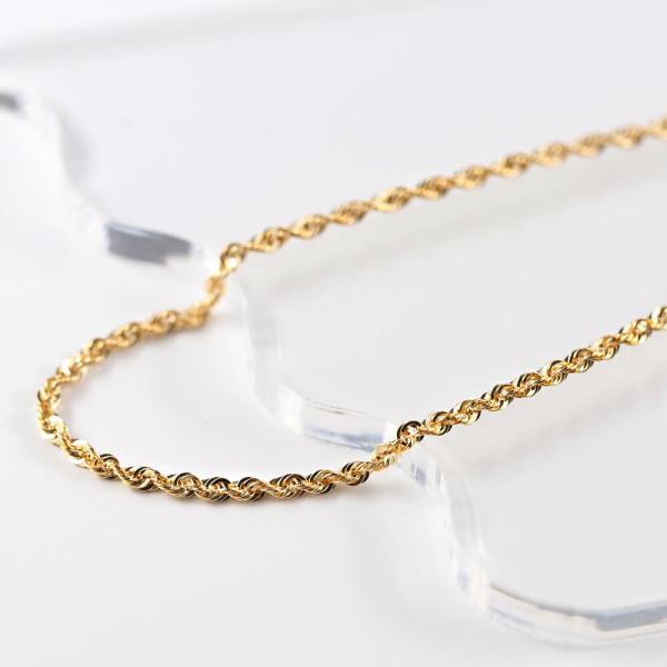 k18 ロープ チェーン シャイニーロープ 18k チェーンブレスレット ブレス 太め k18 18金 18k 18cm ゴールド ゴールドチェーン レディース |  | 05