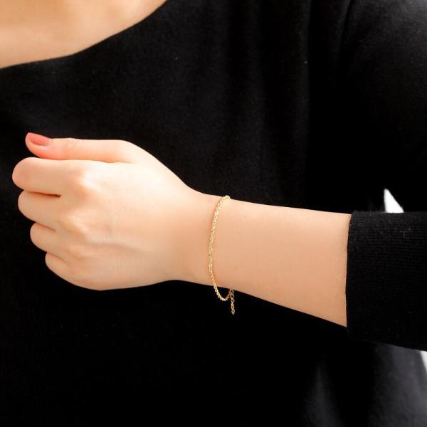 k18 ロープ チェーン シャイニーロープ 18k チェーンブレスレット