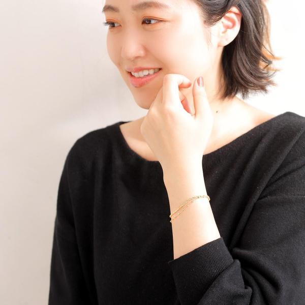 k18 ロープ チェーン シャイニーロープ 18k チェーンブレスレット 2連 ブレス 太め k18 18金 18k 18cm ゴールド ゴールドチェーン レディースの画像