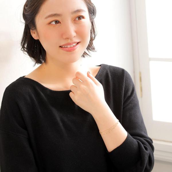 k18 ロープ チェーン シャイニーロープ 18k チェーンブレスレット 2連 ブレス 太め k18 18金 18k 18cm ゴールド ゴールドチェーン レディース |  | 06