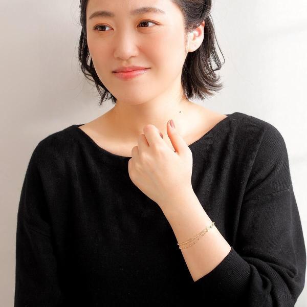 k18 ロープ チェーン シャイニーロープ 18k チェーンブレスレット 2連 ブレス 太め k18 18金 18k 18cm ゴールド ゴールドチェーン レディース |  | 08