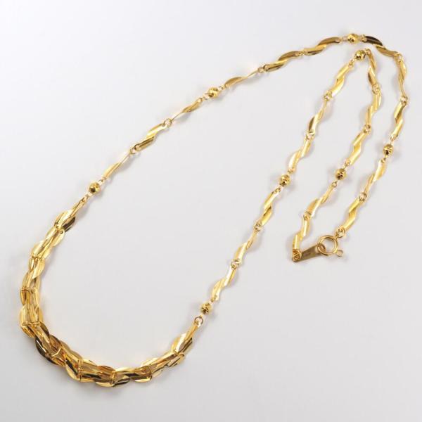 24金 K24 純金 ネックレス 42cm ボリューム グラデーション ひねり ツイスト デザインネックレス |  | 01