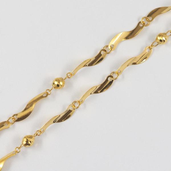 24金 K24 純金 ネックレス 42cm ボリューム グラデーション ひねり ツイスト デザインネックレス |  | 05