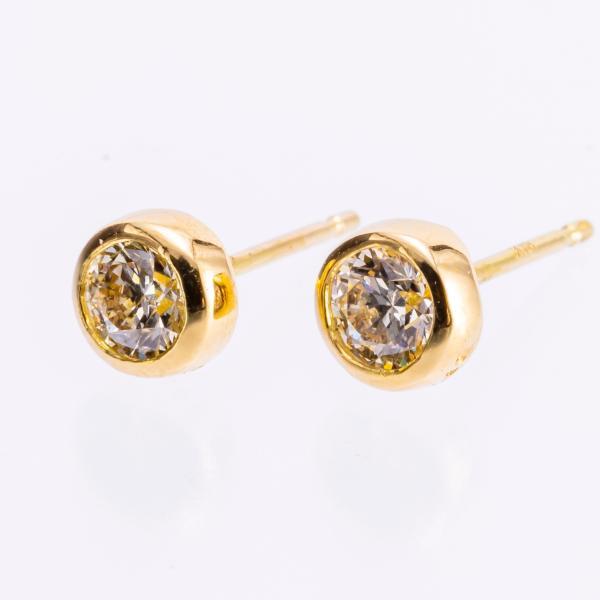 K18  ピアス 18k K18 18金 ゴールド ダイヤモンド ダイヤピアス 0.4ct ジュエリー 一粒  アレルギー対応ピアス 金属アレルギー 安心 プレゼント ギフトの画像