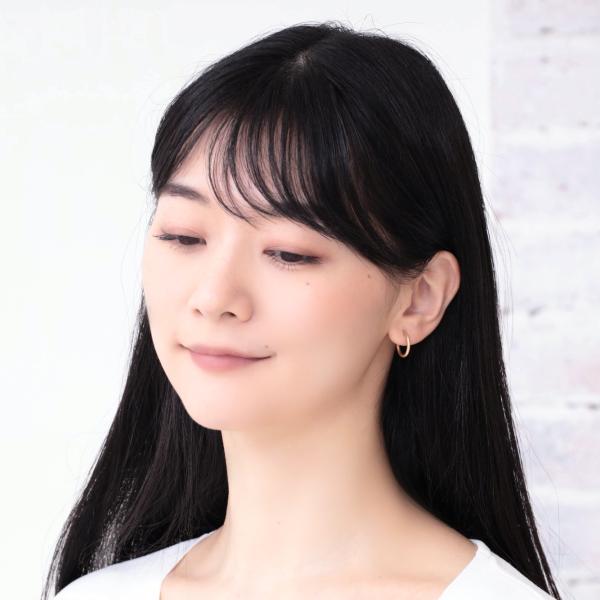 フープ ピアス k18 小さい 小さめ 中折れ 18k K18 18金  金属アレルギー 太さ2mm×直径15mm マット 艶なし ホーニング おすすめ |  | 01