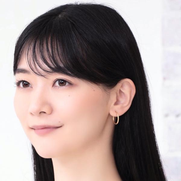 フープ ピアス k18 大きめ 18k K18 18金 金属アレルギー 中折れ 太さ2mm×直径20mm マット 艶なし ホーニング ピアス 輪っか おすすめ |  | 02